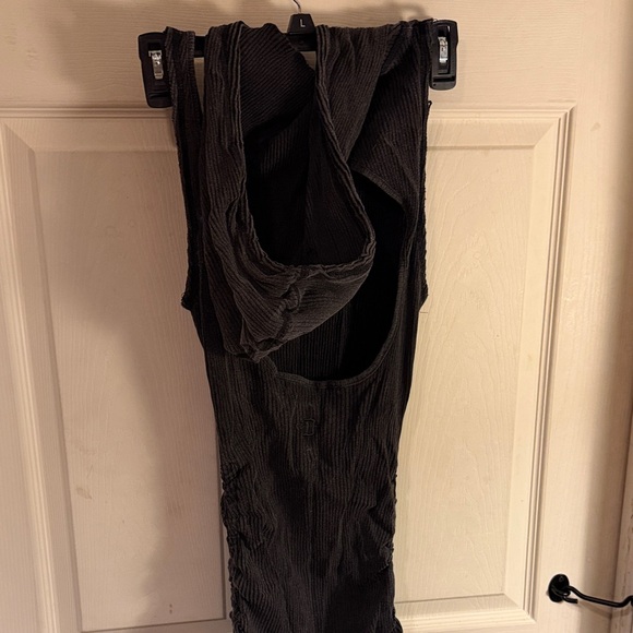 Dolls Kill Washed Black Sleeveless Ruched Dress - Picture 5 of 5